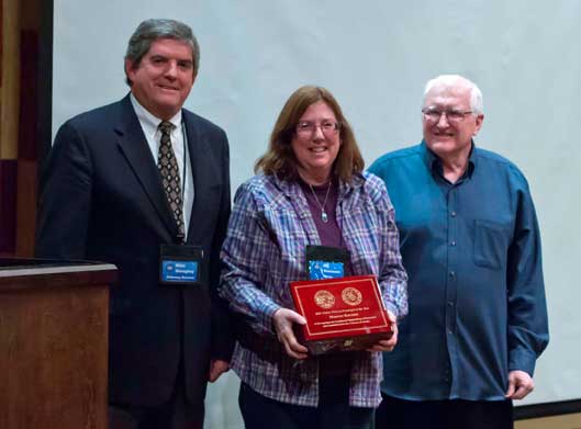 Attorney General  Mike Geraghty, Paralegal of the Year Maureen Koezuna, Deputy Attorney General  Rick Svobodny