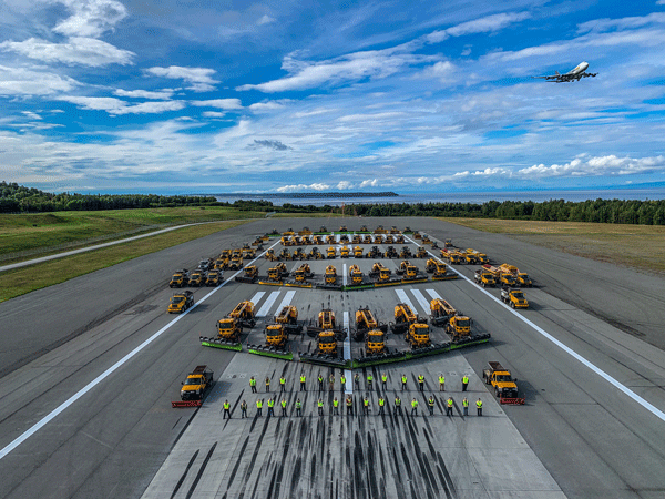 The ANC Airfield Maintenance Snow Team begins winter preparations. September 2021. By Zaramie Lindseth, Alaska DOT&PF