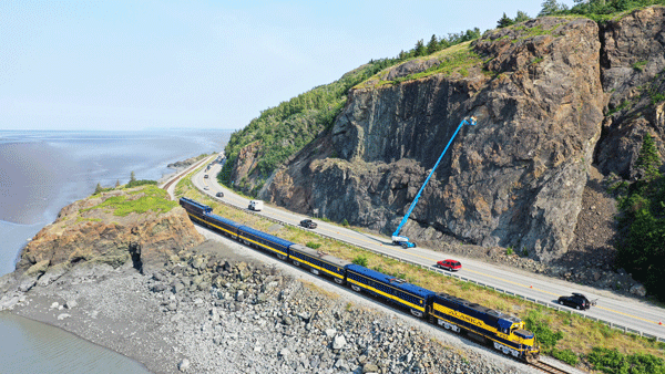 Seward Highway Rockfall Mitigation Project. Gathering geotech information for rockfall mitigation along the Seward Highway, summer 2019. By Jonathan Tymick, Alaska DOT&PF