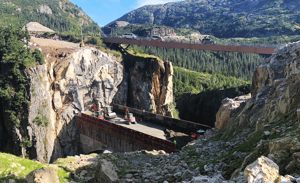 Skagway Captain William Henry Moore Bridge Project, September 2018. By Will Coleman, Alaska DOT&PF